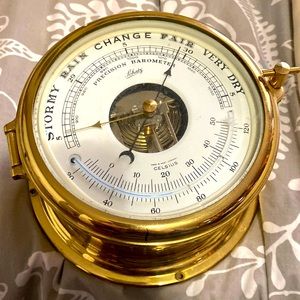 COPY - Antique barometer from a boat brass casing